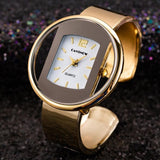 Women's New Luxury Brand Bracelet Watch, Gold Silver Dial Lady Dress Quartz Clock