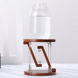 Suspension Shelf Wooden Decoration Tension, Home Decor Stand with Chains