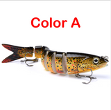 Pike Fishing Lures, Artificial Multi Jointed Sections, Hard Bait Trolling Pike Carp Fishing Tools