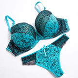 Lace Color Matching, Plus Size, Bra Underwear Set