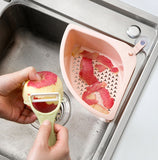 Kitchen Sink Triangle Layer, Suction Cup Type, Asphalt Basket