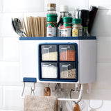 Multifunctional Kitchen, Wall-mounted Household Free Punching, Spice Box
