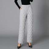 Oversized Straight-fit Down Cotton Casual Pants