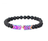 Men and Women's, Volcanic Natural Stone, Magnetic Bracelet