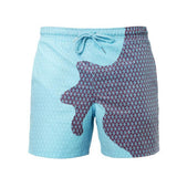 Thermochromic Color-changing Beach Shorts – Kids & Adults Summer Swimwear
