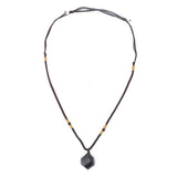 Black Tourmaline Rough Stone Pendant Necklace