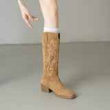 Women's Retro Embroidered Western Cowboy Boots