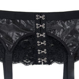 European and American, Leather Lace Buttoned Panties