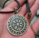 Nordic Symbol Viking Rune Ring Amulet Pendant Necklace