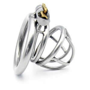 Prison Bird, Stainless Steel Chastity Lock, Catheter Device