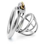 Prison Bird, Stainless Steel Chastity Lock, Catheter Device