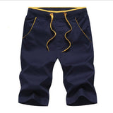 Men’s European and American Style Cotton Straight Pants – Mid-waist Washed Summer Wear
