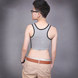 Women's Fashion, Simple Solid Color, Tomboy Vest Corset