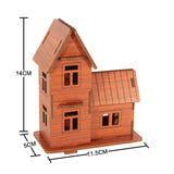 Wooden 3D Stereo Puzzle, Small House Building Assembly Model, DIY Ornaments