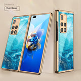Foldable Screen Phone Case All-inclusive Electroplated Glass Shell