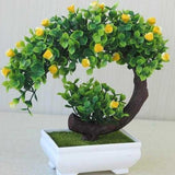 Plastic Bonsai with Fake Flowers