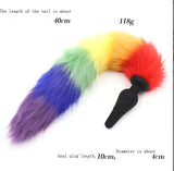 Rainbow Fox Tail, Butt Plug
