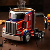 Durable Truck Coffee Mug, Semi Truck Handcrafted Coffee Cup, Semi-trailer Shaped Tea Mugs for Family