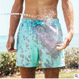 Thermochromic Color-changing Beach Shorts – Kids & Adults Summer Swimwear