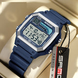 Waterproof Sports Men's Thin Square Luminous Electronic Watch