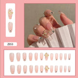 Crystal Butterfly Fake Nails, Finished Wear