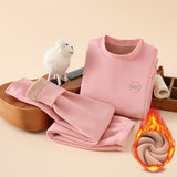 Children's Winter Fleece-lined Thickened Thermal Underwear Suit