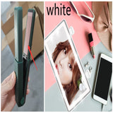 Lightweight Hair Straightener, Mini Ceramics Hair Curler, 3 Constant Temperature Portable Flat Iron, Travel Essentials