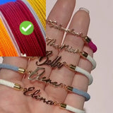 Personalized Name, Colorful Rope Chain Bracelet, Adjustable Hand Jewelry for Girls