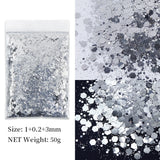 Korean Big Sequins, Nail Shimmering Crystals