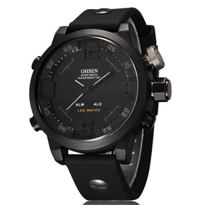Silicone with Round Large Dial, Men's Watch