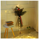 LED Luminous Balloon Rose Bouquet, Transparent Bobo Ball Rose