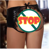 Faux Leather Sexy Panties