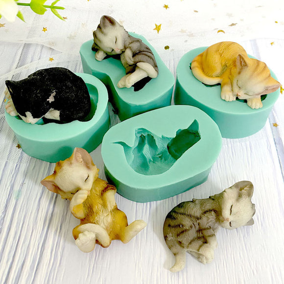 Miniature Kitty Cartoon Fondant Silicone Mold
