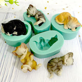 Miniature Kitty Cartoon Fondant Silicone Mold