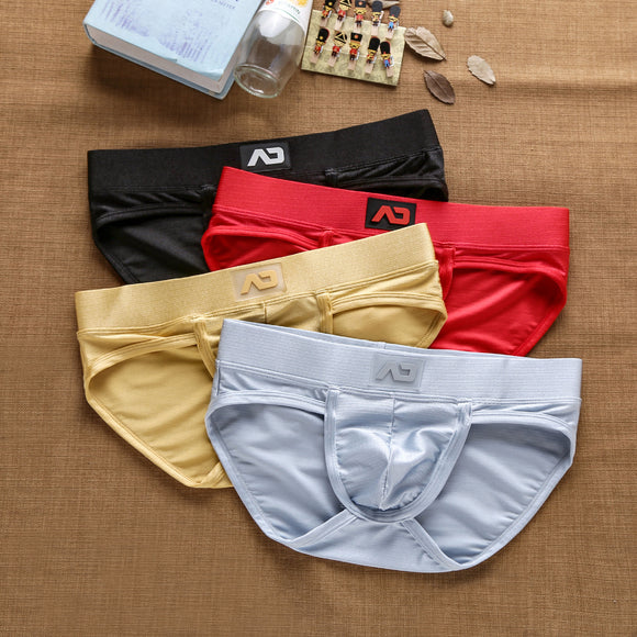 Men's Low Waist, Nylon, Brushed Premium Briefs (Pack of 2)