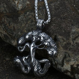 Vintage Nordic Rune Necklaces for Men, Stainless Steel Norse Runes Viking Pagan Elder Futhark Pendant, Amulet Fashion Jewelry