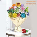 Building Blocks, Flower Decoration Bouquet Rose Assembled Toy