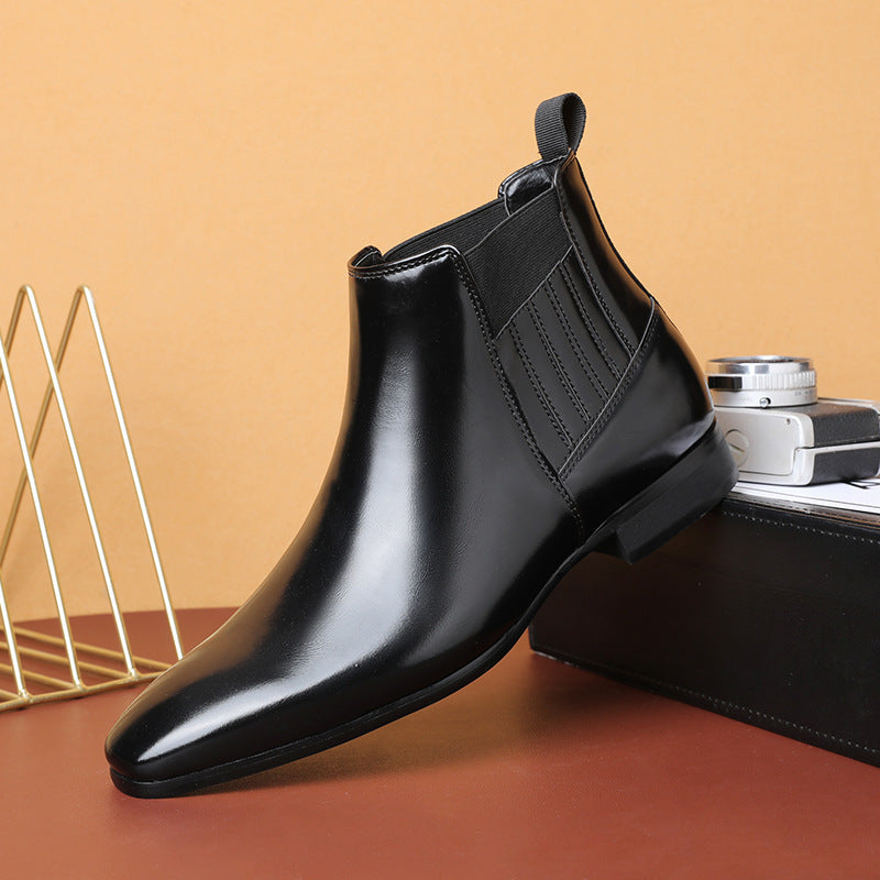 Pointed Toe Chelsea-style Boots for Men, Fashion British Style