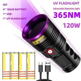 Six-core 365nm, High Power, UV Purple Light, Aluminum Alloy Torch