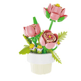 Potted Building Blocks, Assembled with Micro Particles, Toy Decoration Accessories