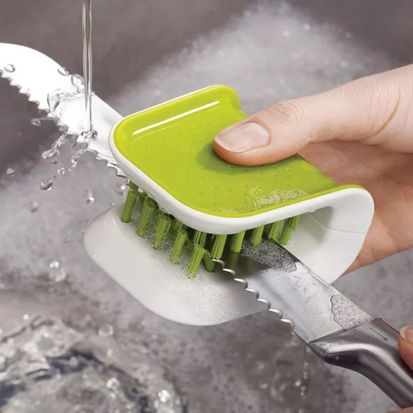 U-shaped Knife and Cutlery Cleaner Brush, Home Kitchen Cleaning Bristle Scrub
