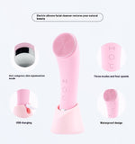 Silicone Facial Cleansing Brush, Electric Vibration Heating Cleanser