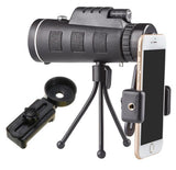 Compatible with Apple, Monocular Telescope Zoom Scope with Compass, Phone Clip Tripod