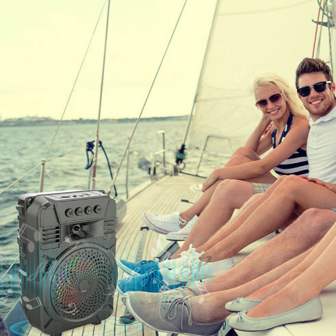 Bluetooth Speaker, Outdoor Portable Microphone Card Subwoofer