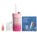 Oral Irrigator, Dental Portable Water Flosser Tips, USB Rechargeable 200ml Water Tank Flosser for Cleaning Teeth