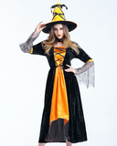 Women Scary Witch Costumes, Adult Sorceress Cosplay Dress for Halloween, Women's Magic Moment Carnival Fancy Dress