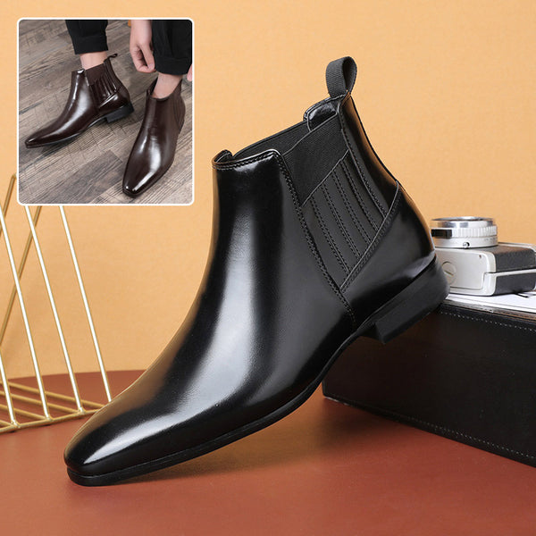 mens dress boots pointed toe Pointed Toe Chelsea-style Boots for Men, Fashion British Style Square –  Sociable Weaver Nest