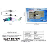 Induction Luminous Transparent Gesture Suspension Helicopter, RC Toy