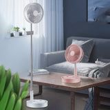 Portable Retractable USB Charging Fan with Ring Light Timing, Touch Control Panel