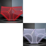 Full Transparent Panties, Women's Mesh Lace, Mid-waist Large Size Undies